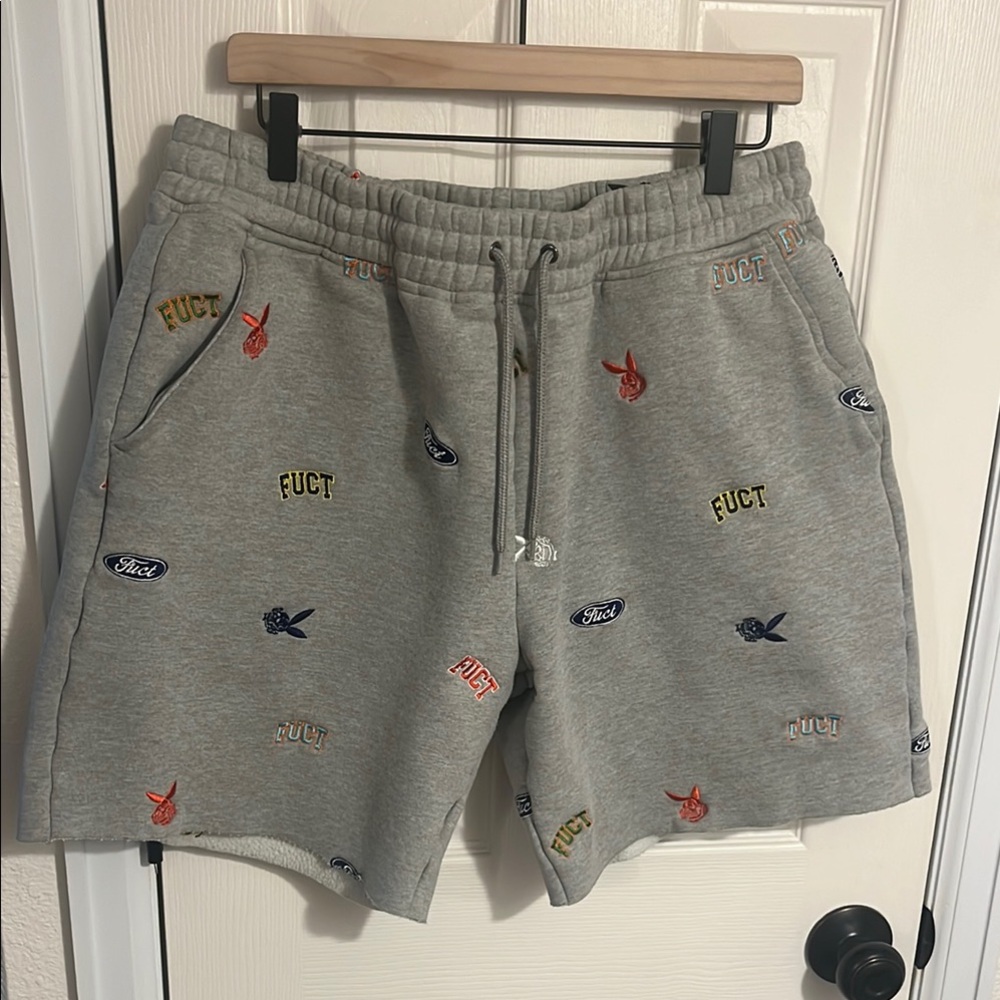 Fuct AOP embroidery death bunny sweat short